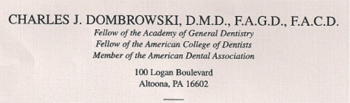 Dr. Charles Dombrowski DMD